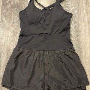 Black Athletic Romper